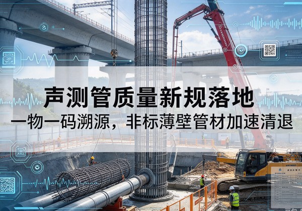 北碚区声测管质量新规落地，一物一码溯源，非标薄壁管材加速清退